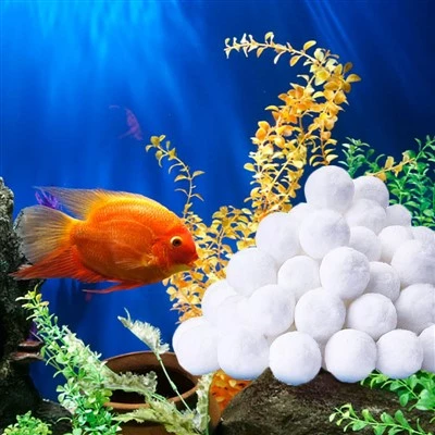 Umar Aquarium Glan 3 Caidéil Choigilt Fuinnimh Micron Scagaire Liathróid Snáithín poileistir