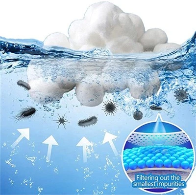 Liathróidí Scagaire Meáin Liathróid Scagaire Linn Snámha Backwash 700g 100% poileistir Scagaire Liathróidí Snáithín